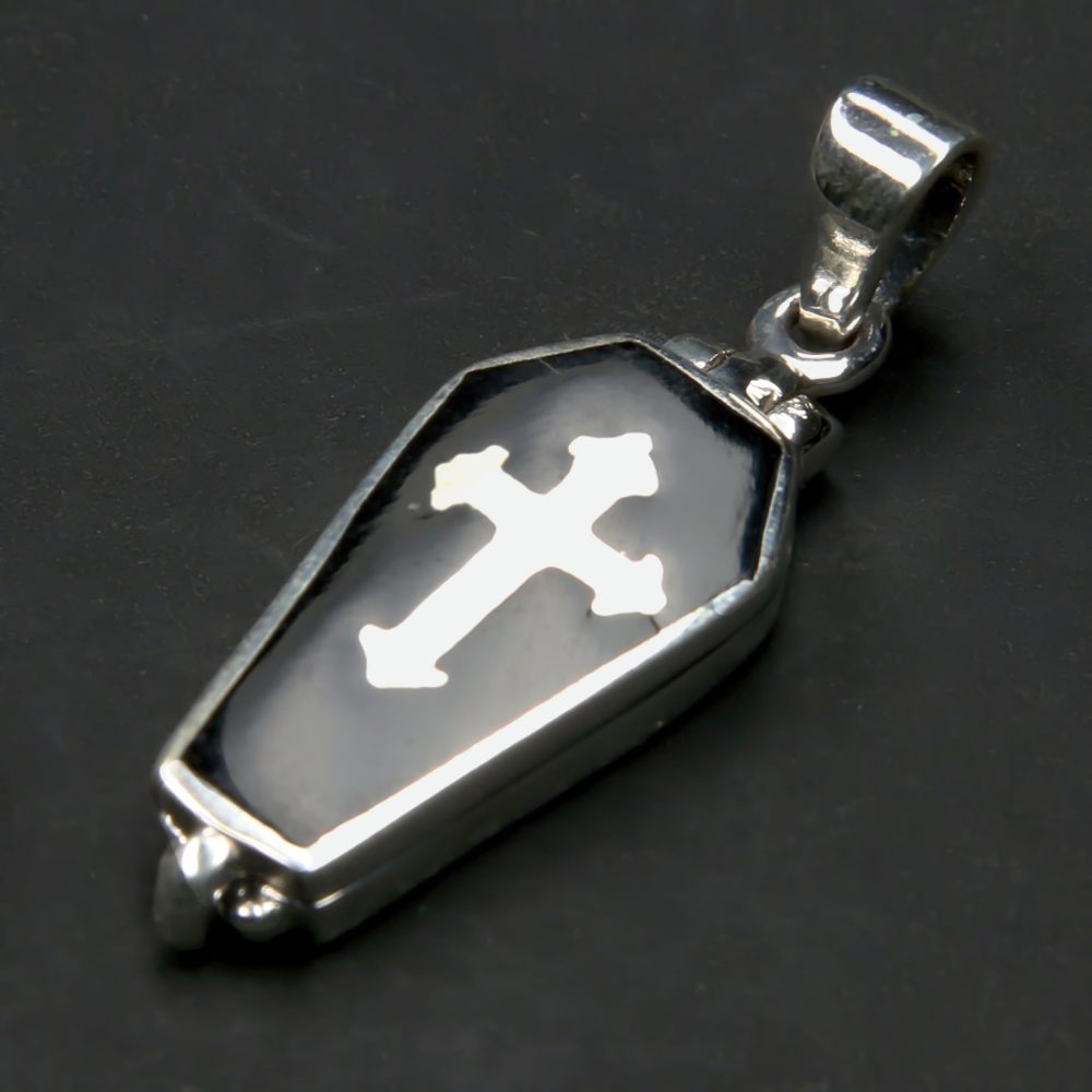 Sarg Medaillon 925 Silber Anhänger Gothicschmuck
