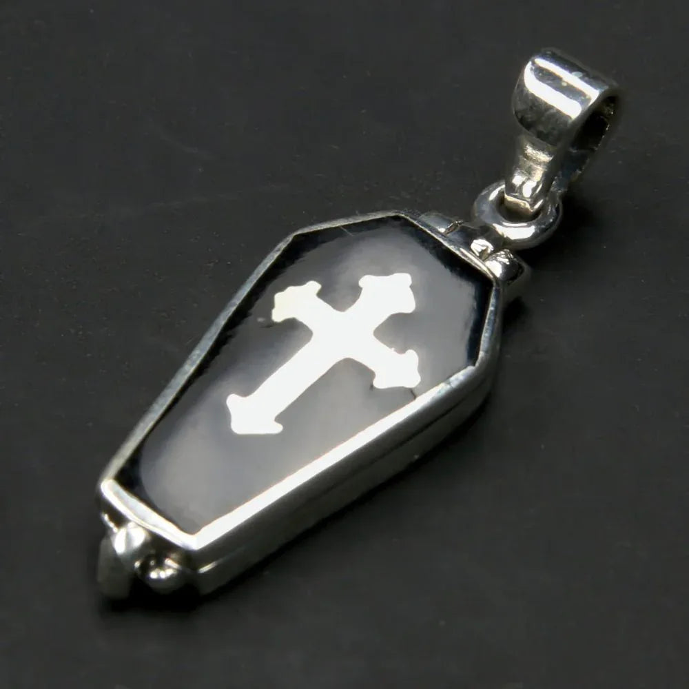 Sarg Medaillon 925 Silber Anhänger Gothicschmuck