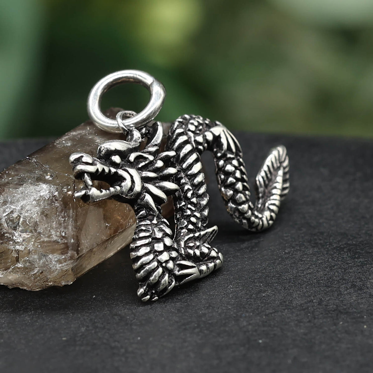 Drachen Silberschmuck für Halsketten Edler Kettenanhänger chinesisch