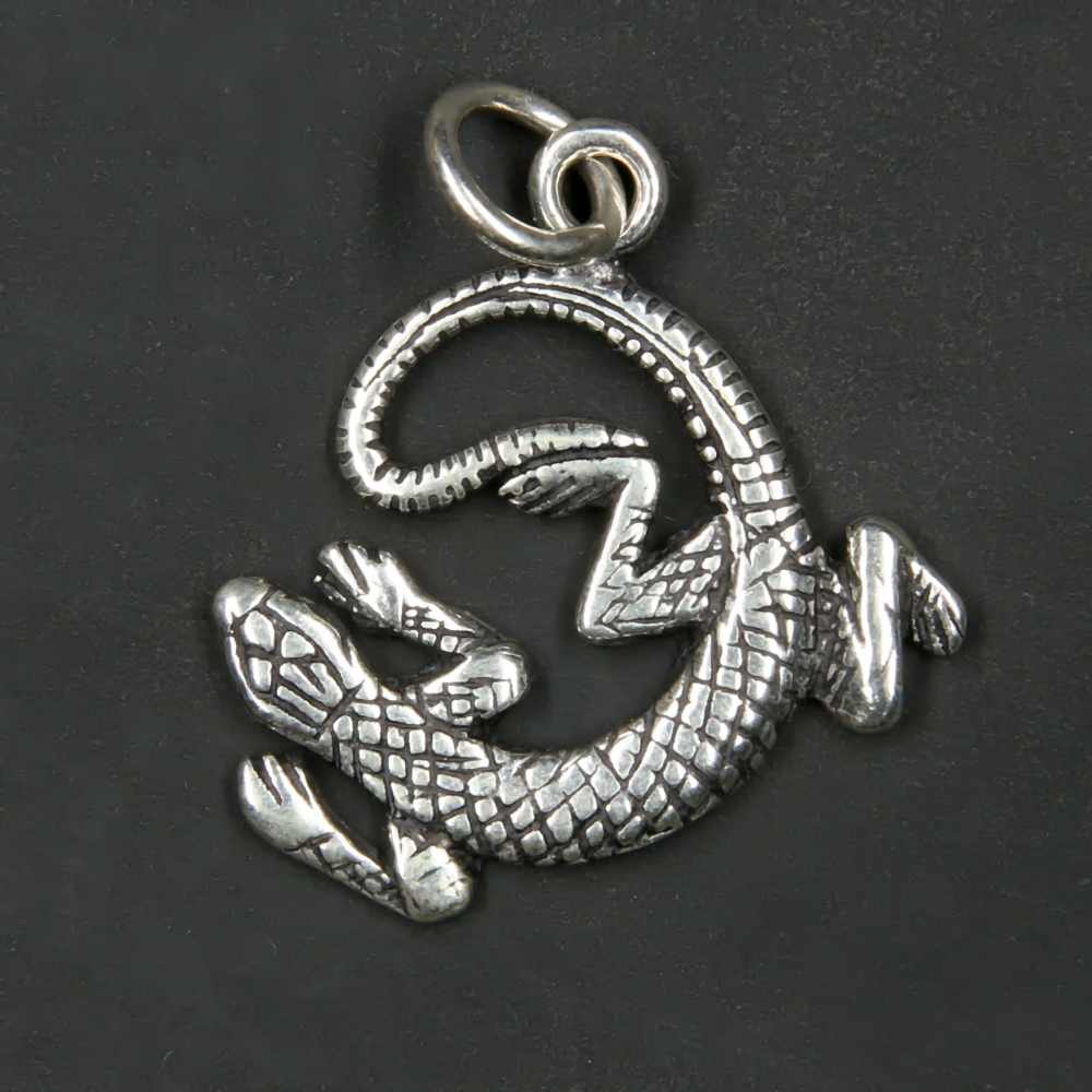 Gecko Schmuck Anhänger 925er Silber Echse