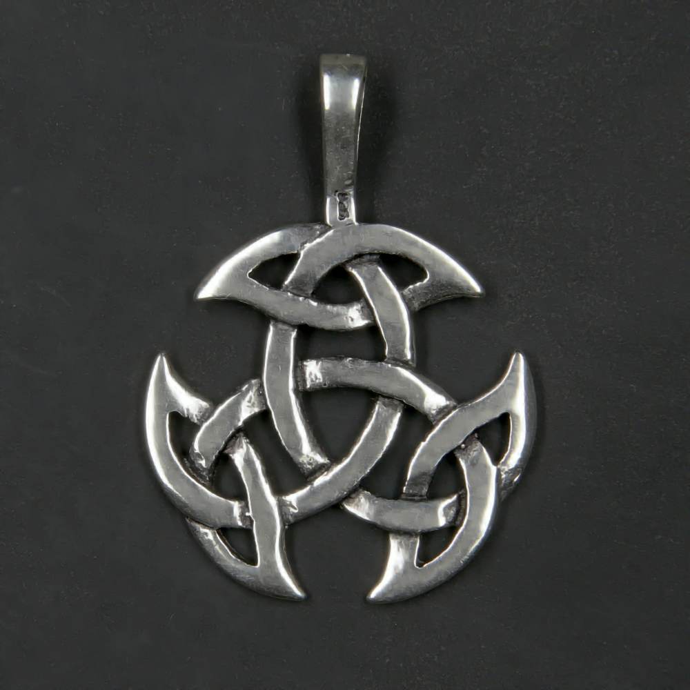 Kelten Schmuck Anhänger 925er Silber offene Dreifalt