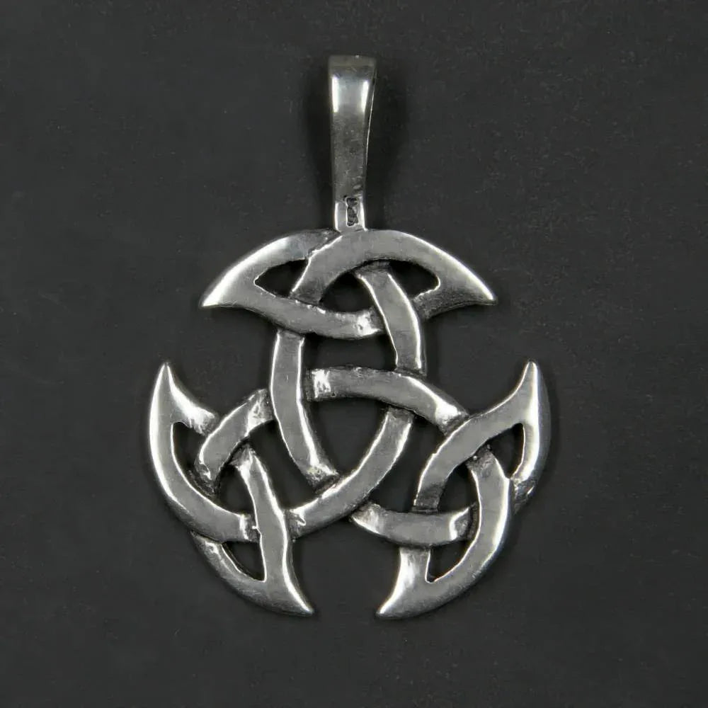 Kelten Schmuck Anhänger 925er Silber offene Dreifalt