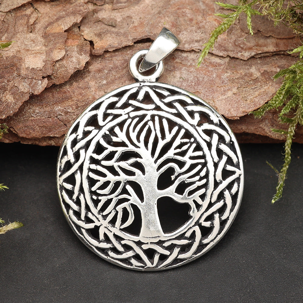 Lebensbaum 925 Silber Kettenanhänger ausgefallener Silberschmuck