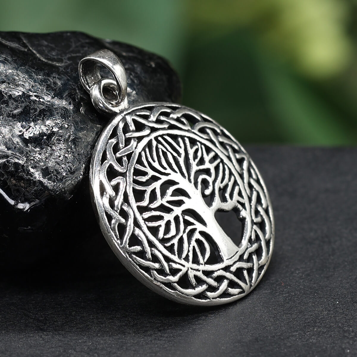 Kelten Silber Schmuck Anhänger Lebensbaum