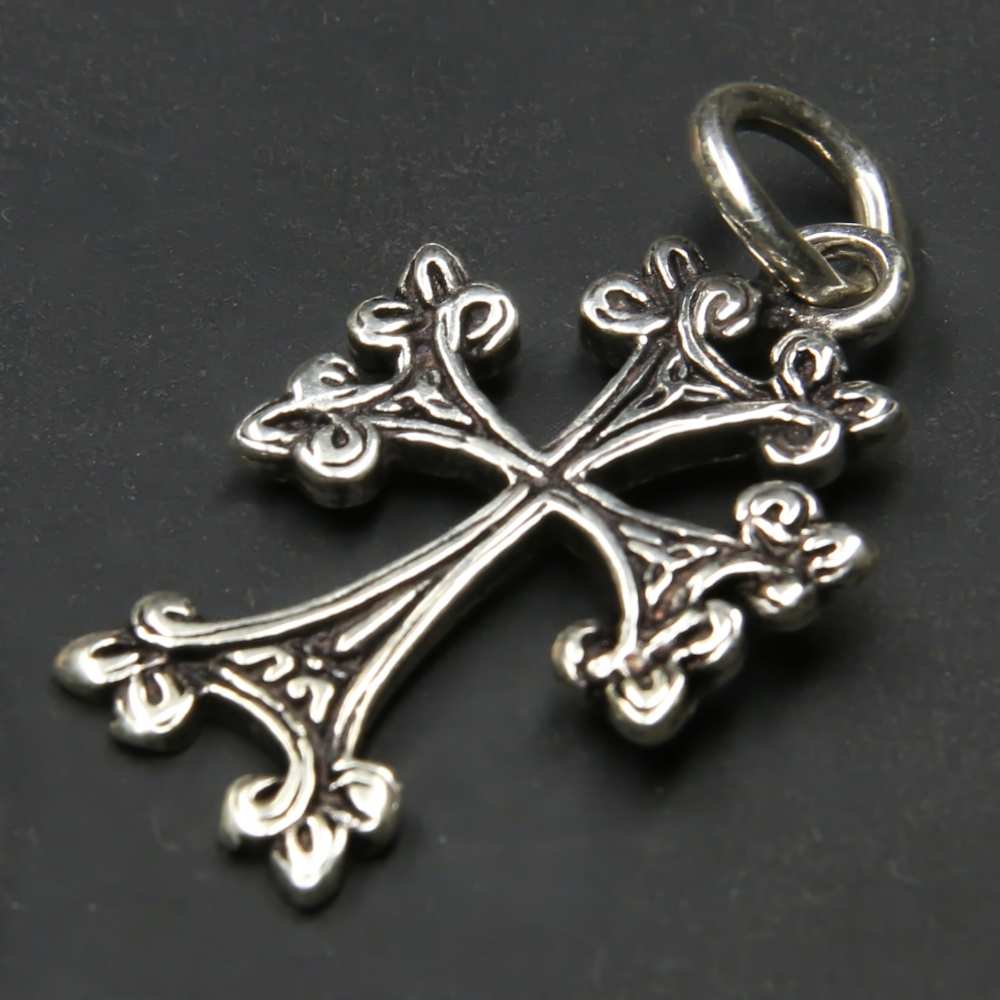 Kreuz 925 Silber Anhänger verziertes Christenkreuz edel