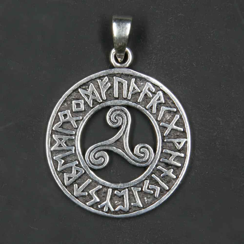 Runen Triskel Silber Anhänger 925
