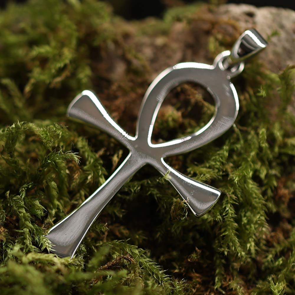 Ankh Schmuck ägyptischer Anhänger Silber schlicht