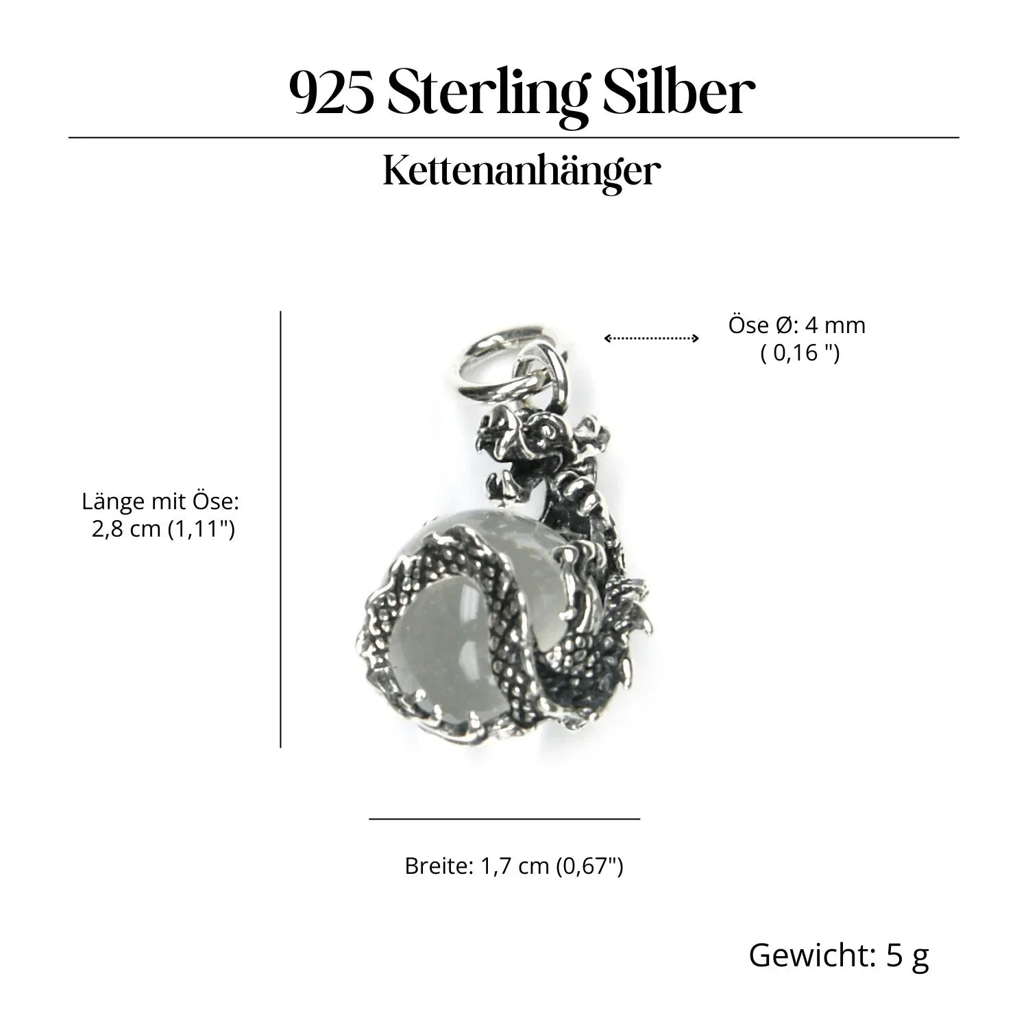 Drachen Anhänger 25 Silber Silberschmuck edel gearbeitet