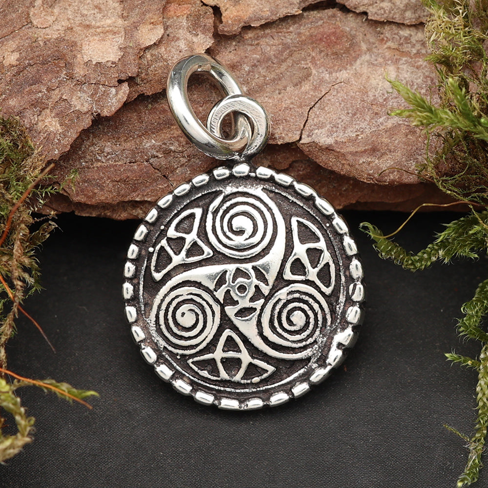 Triskel 925 Silber Kettenanhänger ausgefallener Silberschmuck