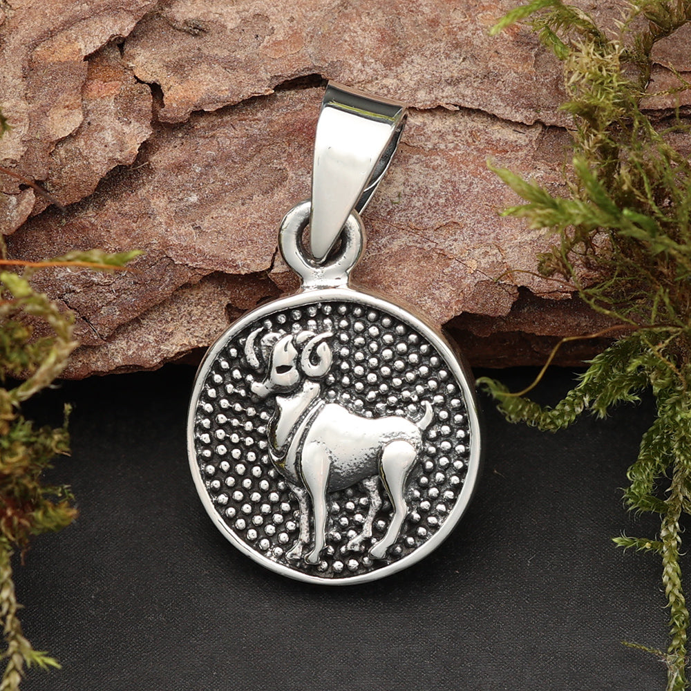 Widder Sternzeichen 925 Silberanhänger astrologischer Schmuck