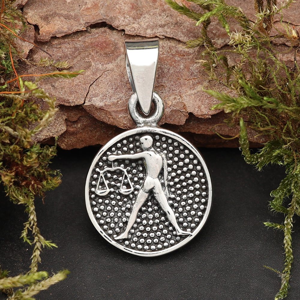 Waage Sternzeichen 925 Silberanhänger astrologischer Schmuck