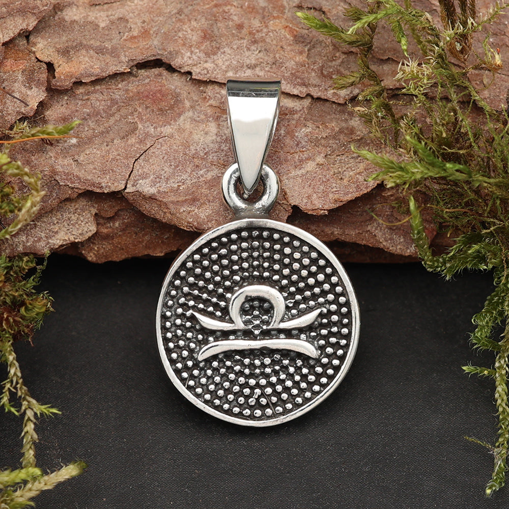 Sternzeichen Waage Anhänger 925er Silber Astrologie Tierkreiszeichen Schmuck