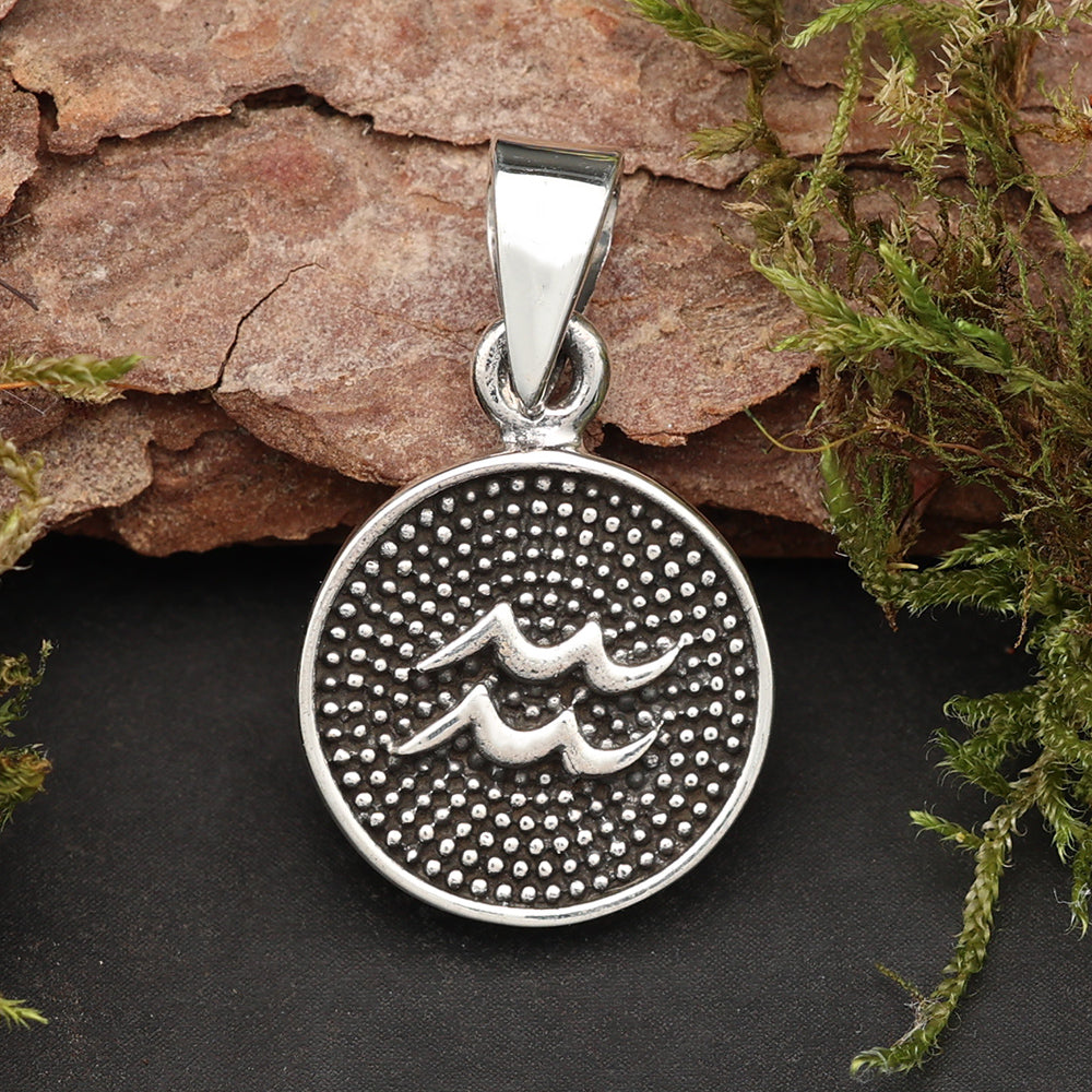 Wassermann Anhänger 925er Silber Astrologie Tierkreiszeichen Schmuck