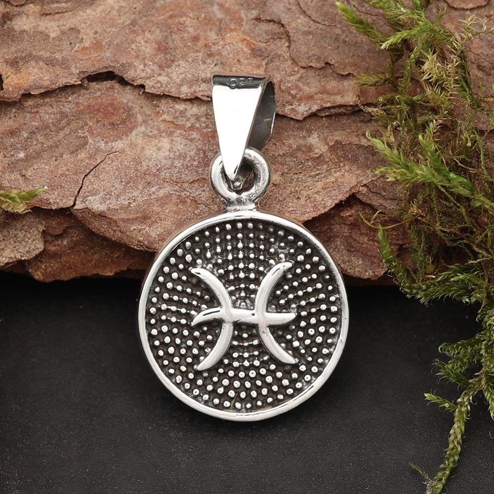 Fische Anhänger 925er Silber Astrologie Tierkreiszeichen Schmuck