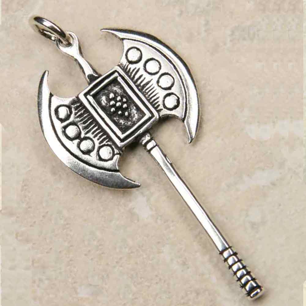 Axt schmuck Silber Anhänger Doppelaxt