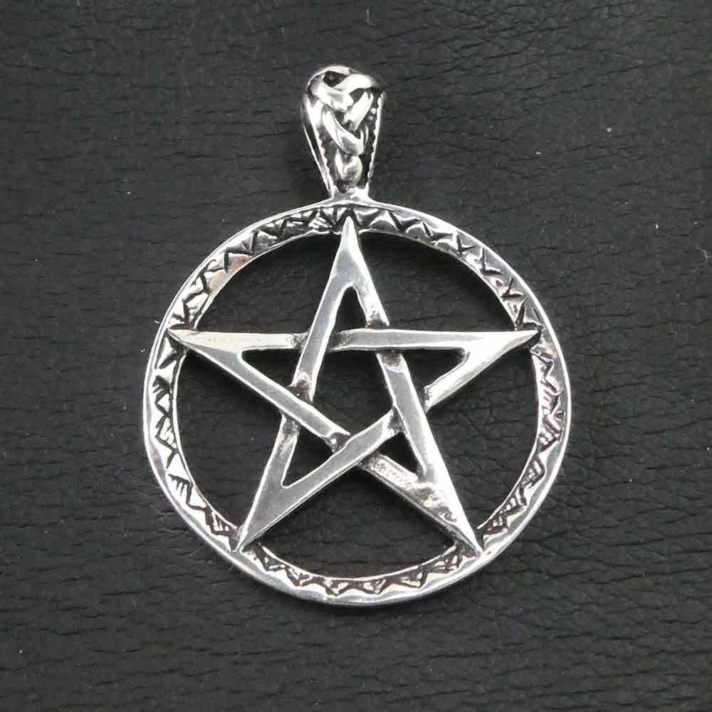 Pentagramm Schmuck Anhänger Silber 925 Kettenanhänger Gothicschmuck