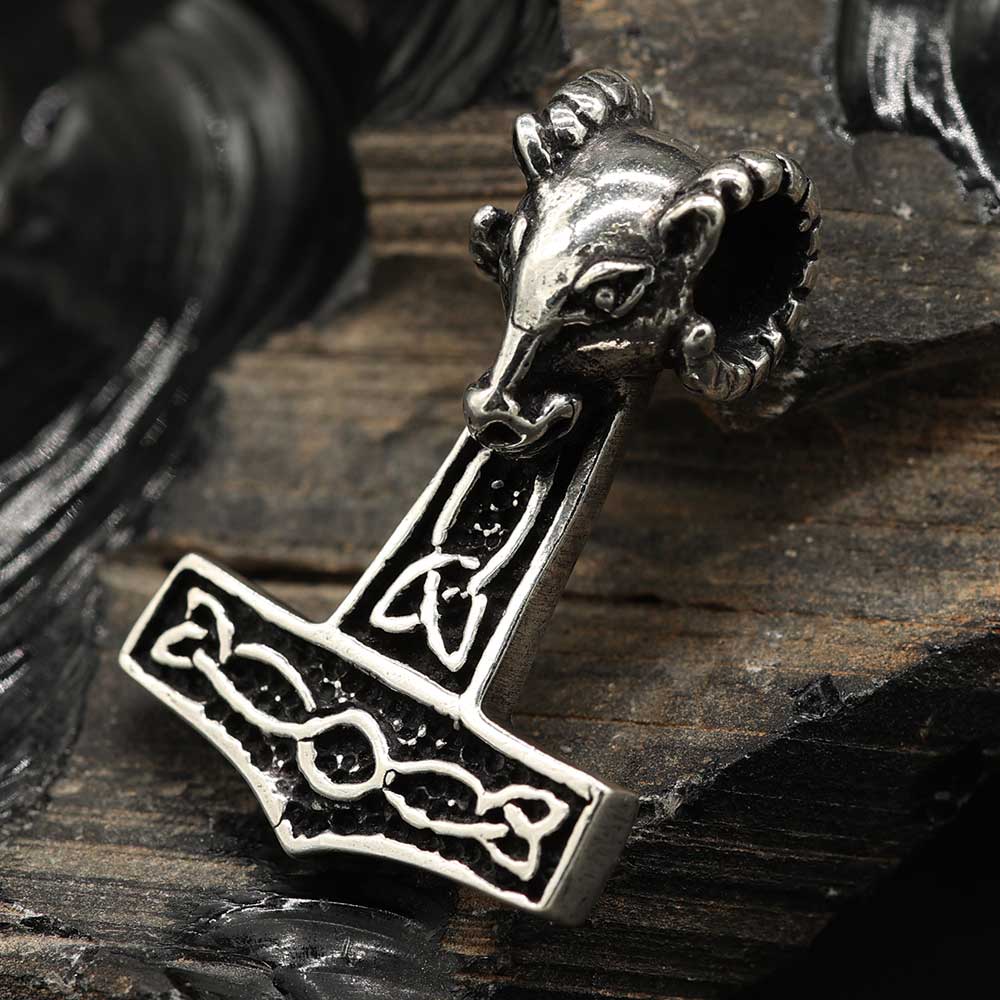 Thorshammer Anhänger 925 Silber Mjölnir Wikinger Silberschmuck