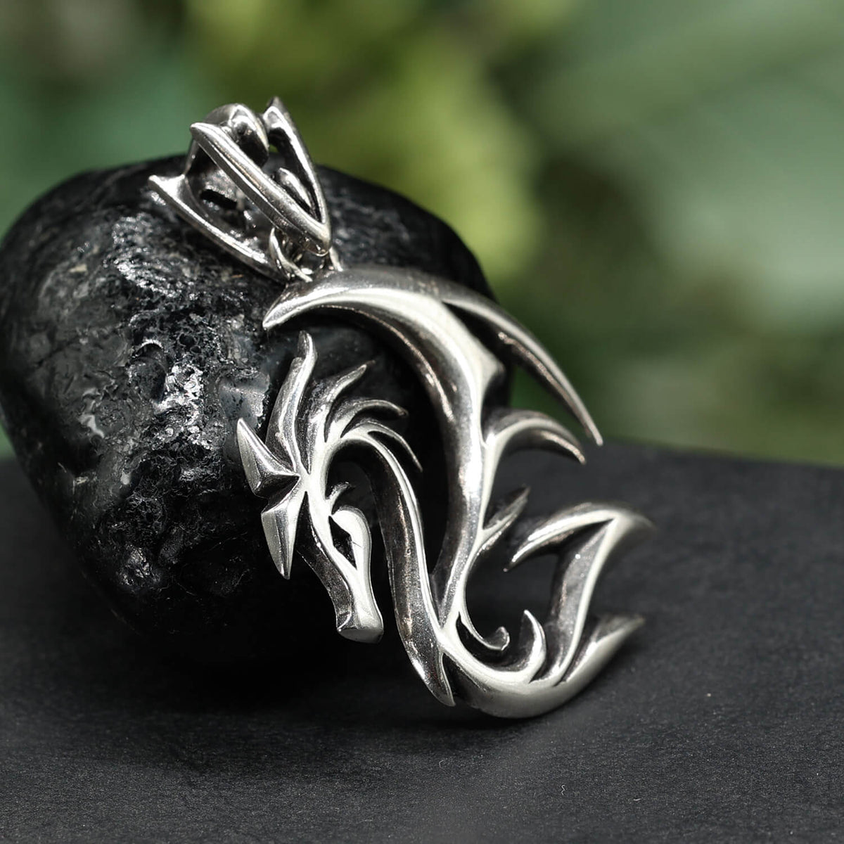 Drache Halskette Silberschmuck Anhänger