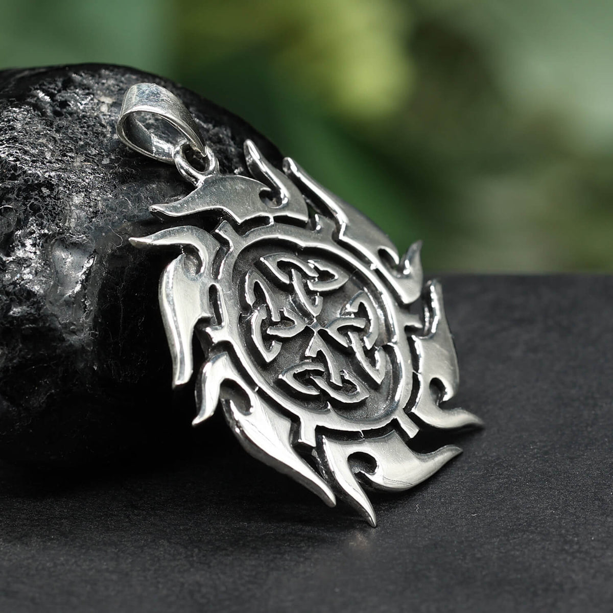 Keltische Sonne Halskette Silberschmuck Anhänger