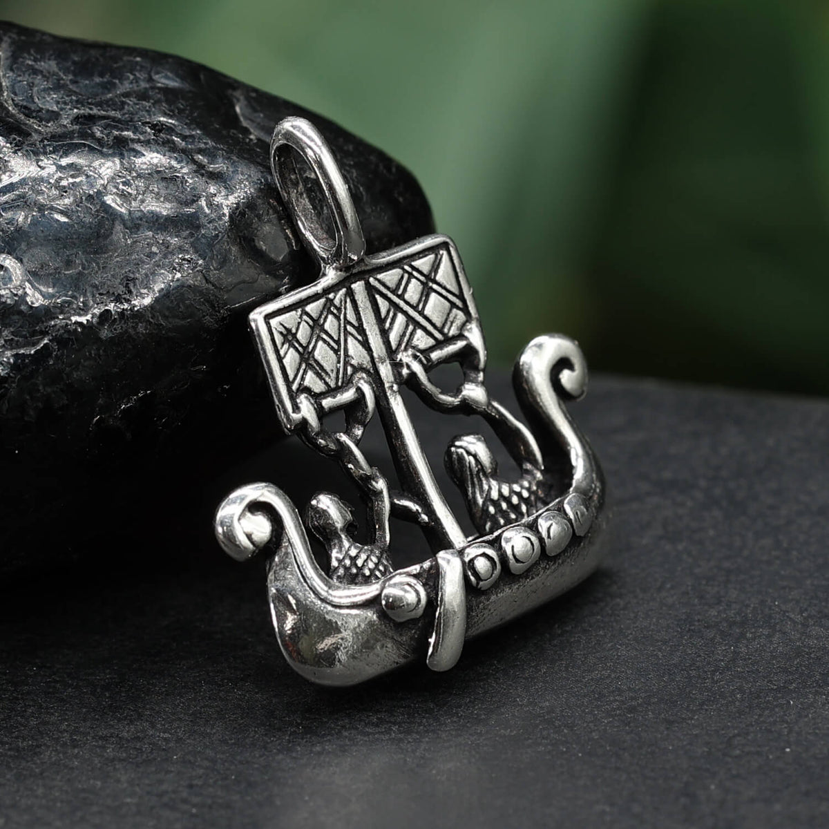 Drachenboot Silber Anhänger Sterlingsilber Wikinger Schmuck