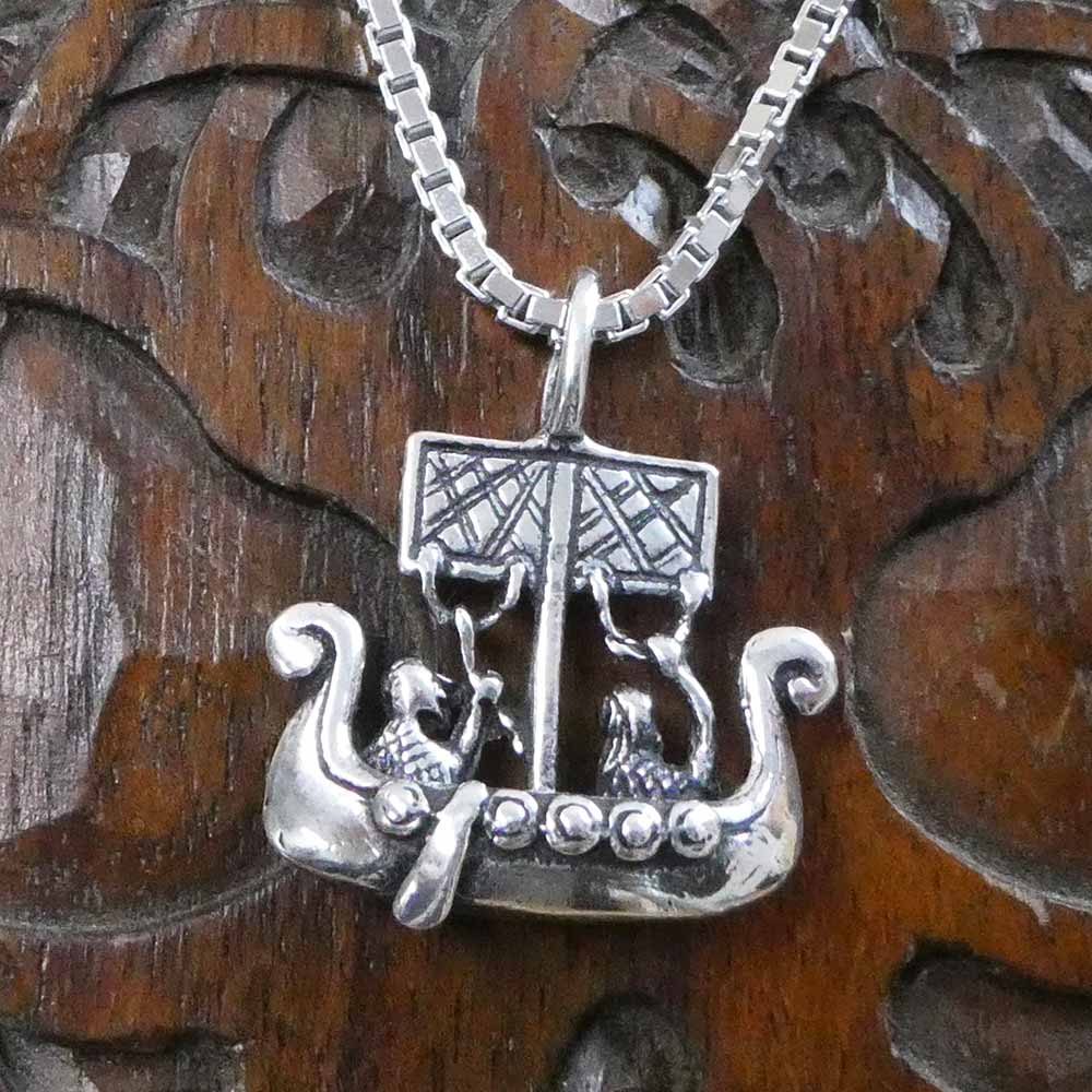 Drachenboot Silber schmuck anhänger