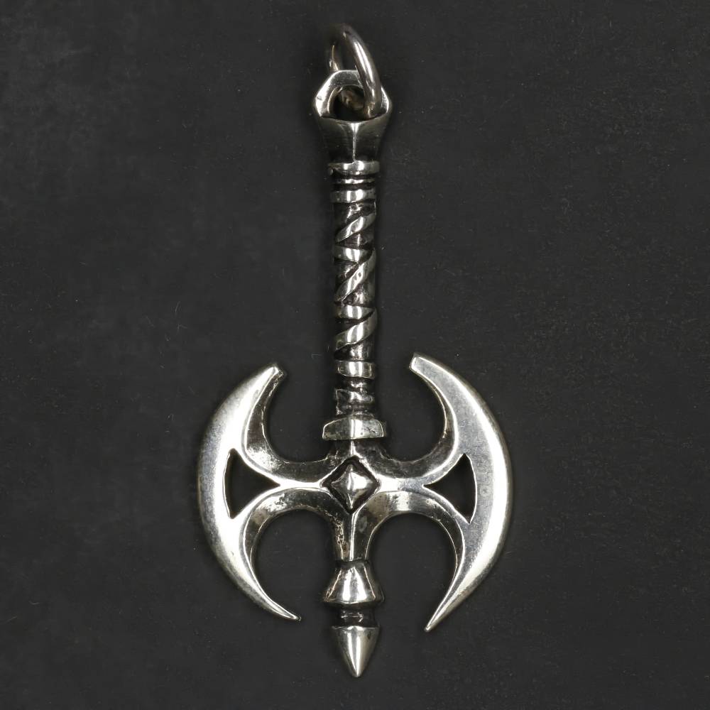Axt 925 Silber Kettenanhänger ausgefallener Anhänger Doppelaxt