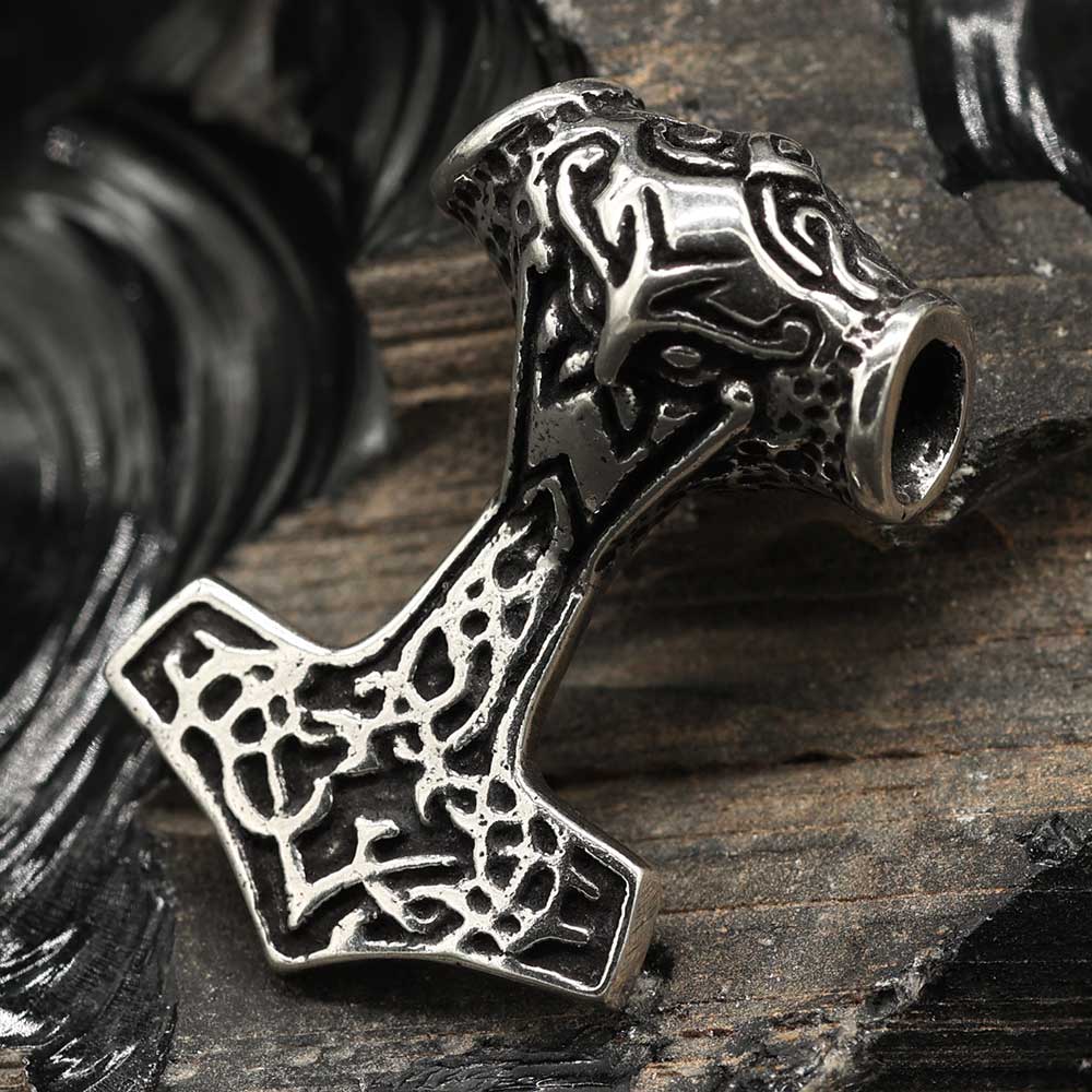 Thorshammer Anhänger Wikinger 925 Silber Kettenanhänger ausgefallener Schmuck