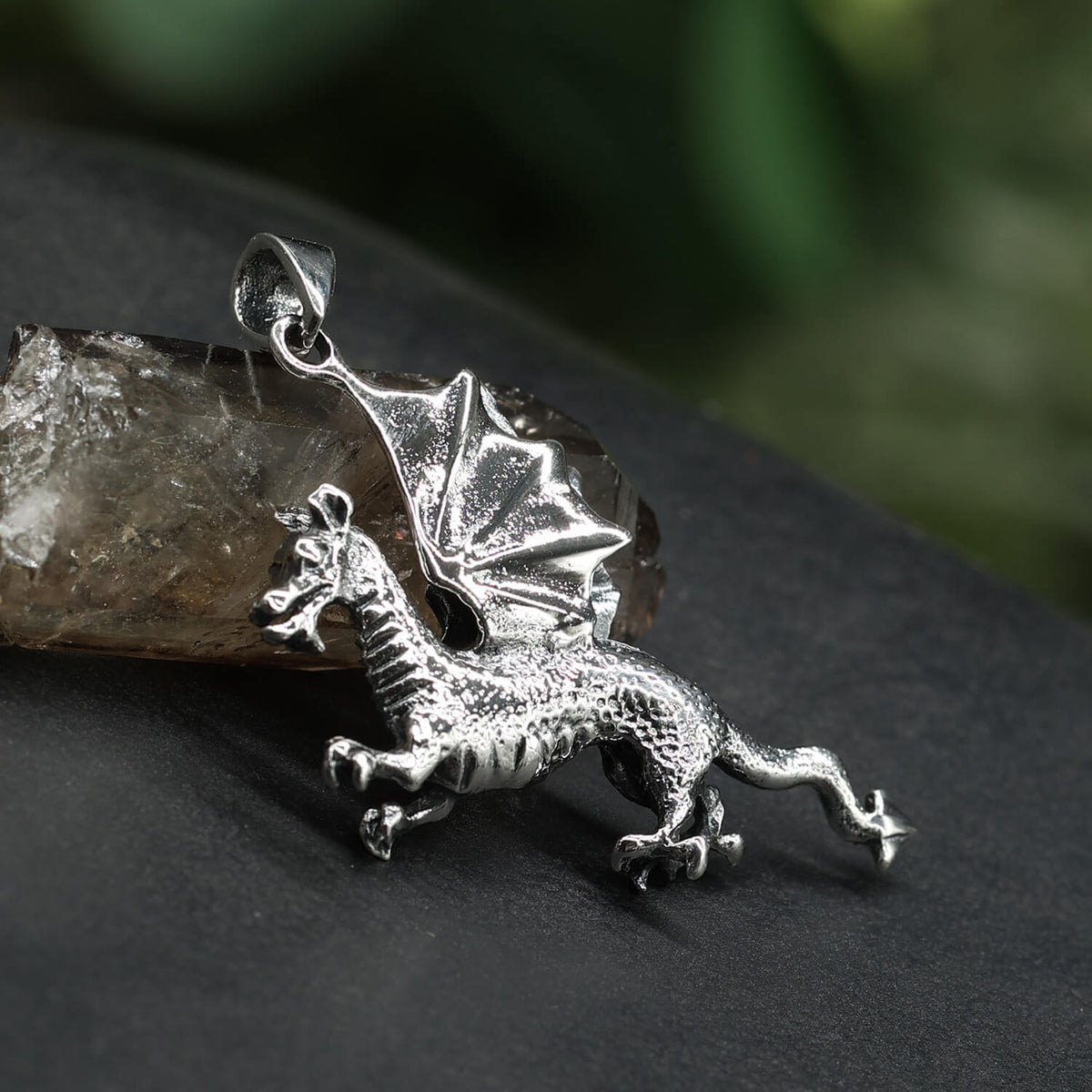 Drachen Schmuckanhänger Silber feiner Kettenanhänger Wales Wappentier