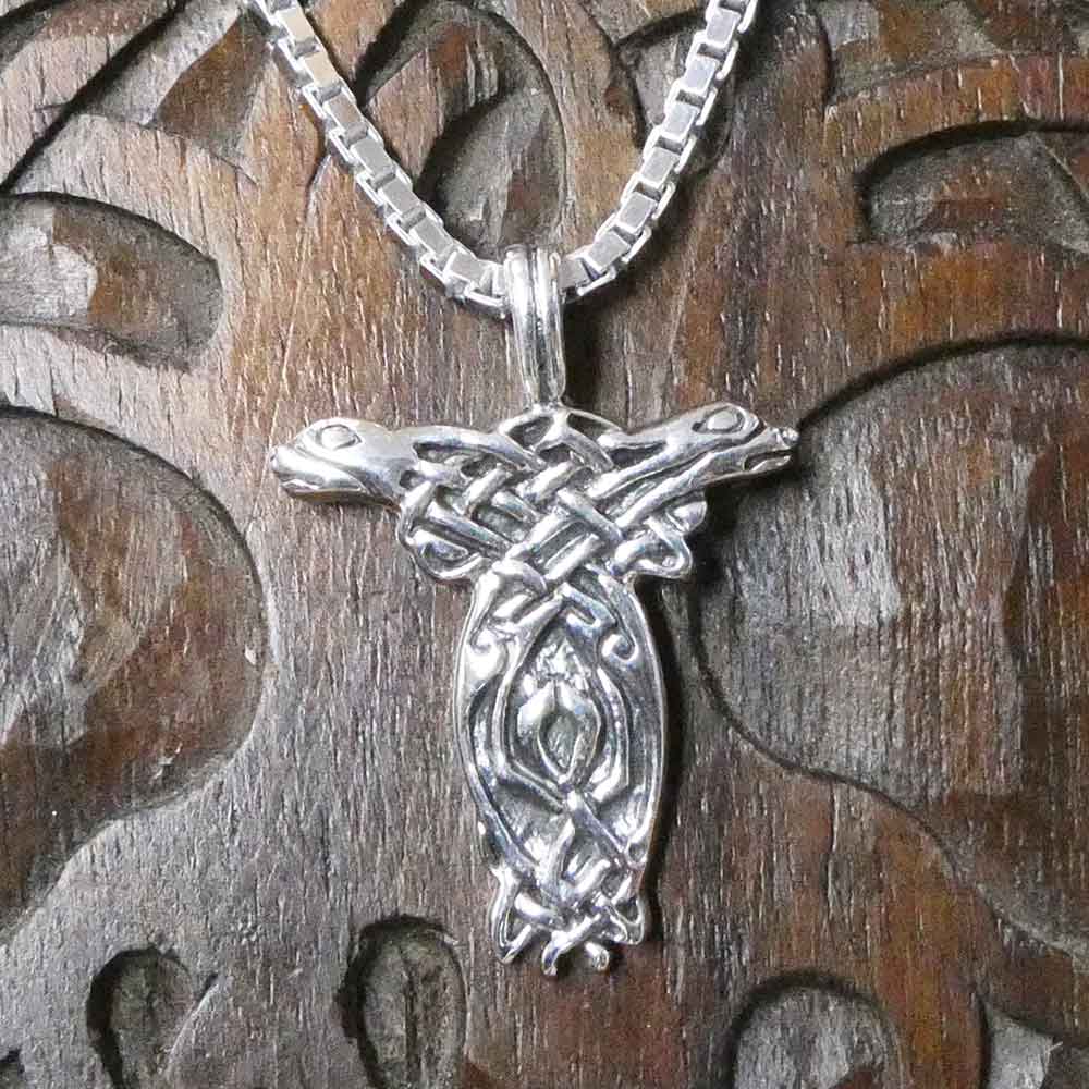 Keltische Hunde Silberkette