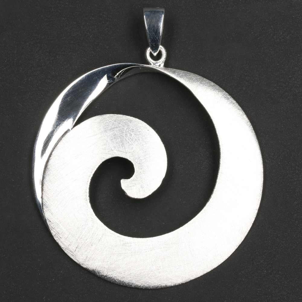 Spirale Design 925 Silber Kettenanhänger ausgefallener Anhänger