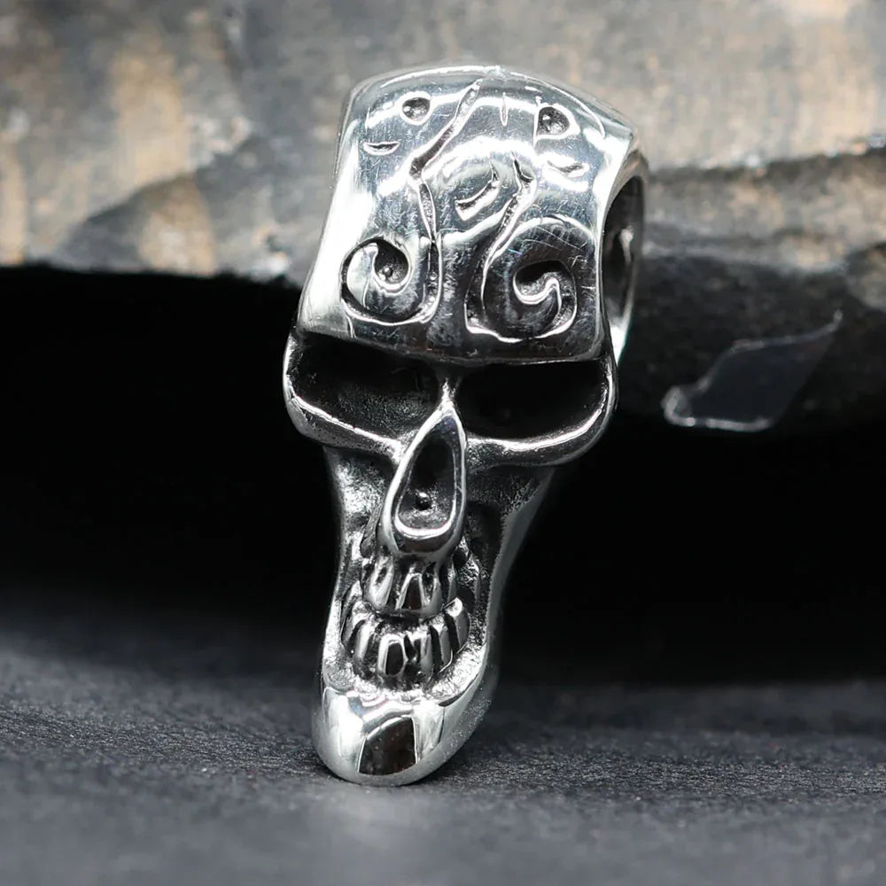 Totenkopf Anhänger 925 Silber Biker Kettenanhänger ausgefallener Anhänger Gothik