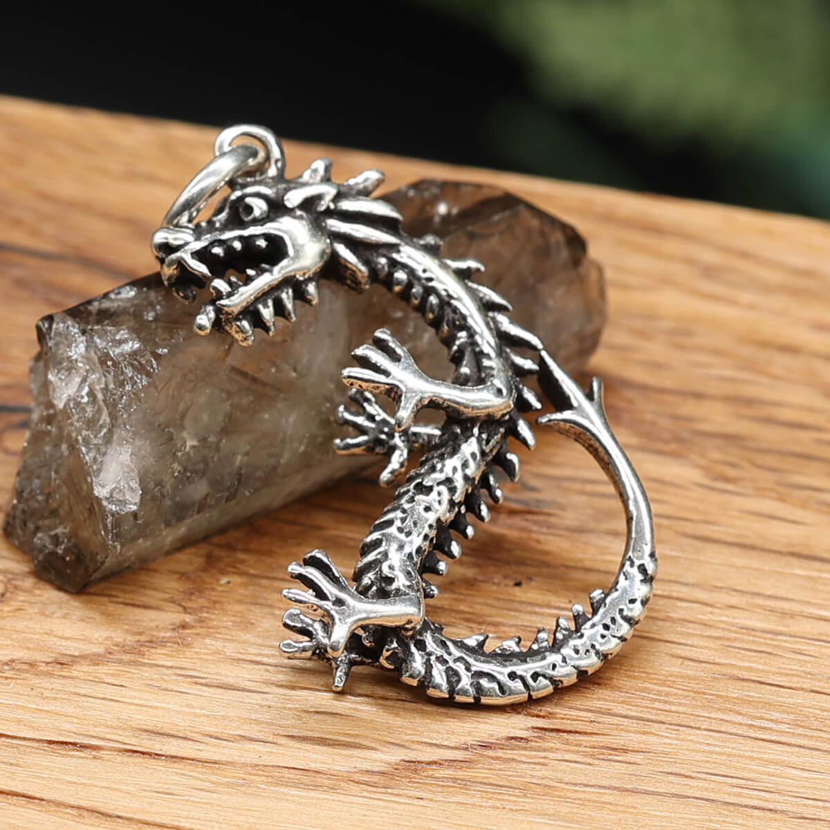 Drachen Silber Anhänger Schmuck Halskette