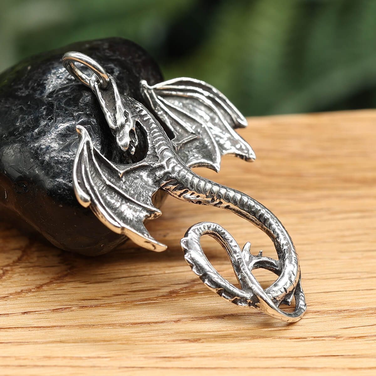 Drache Ketten Silber Anhänger Schmuck Halskette