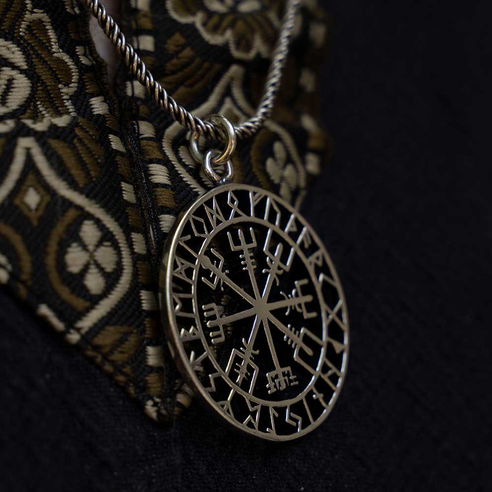 Vegvisir Silberschmuck Anhänger an Kette