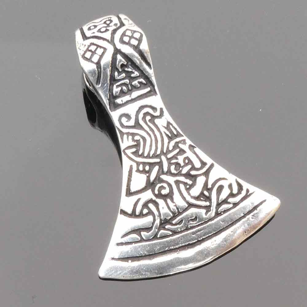 Wikinger Schmuck Mammen Axt 925 Silber Kettenanhänger