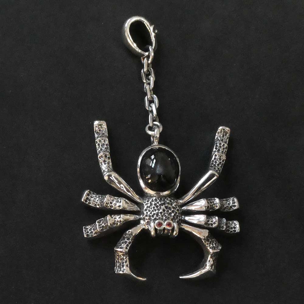Gothic spinne 925 Silberanhänger eindrucksvoll groß Onyx