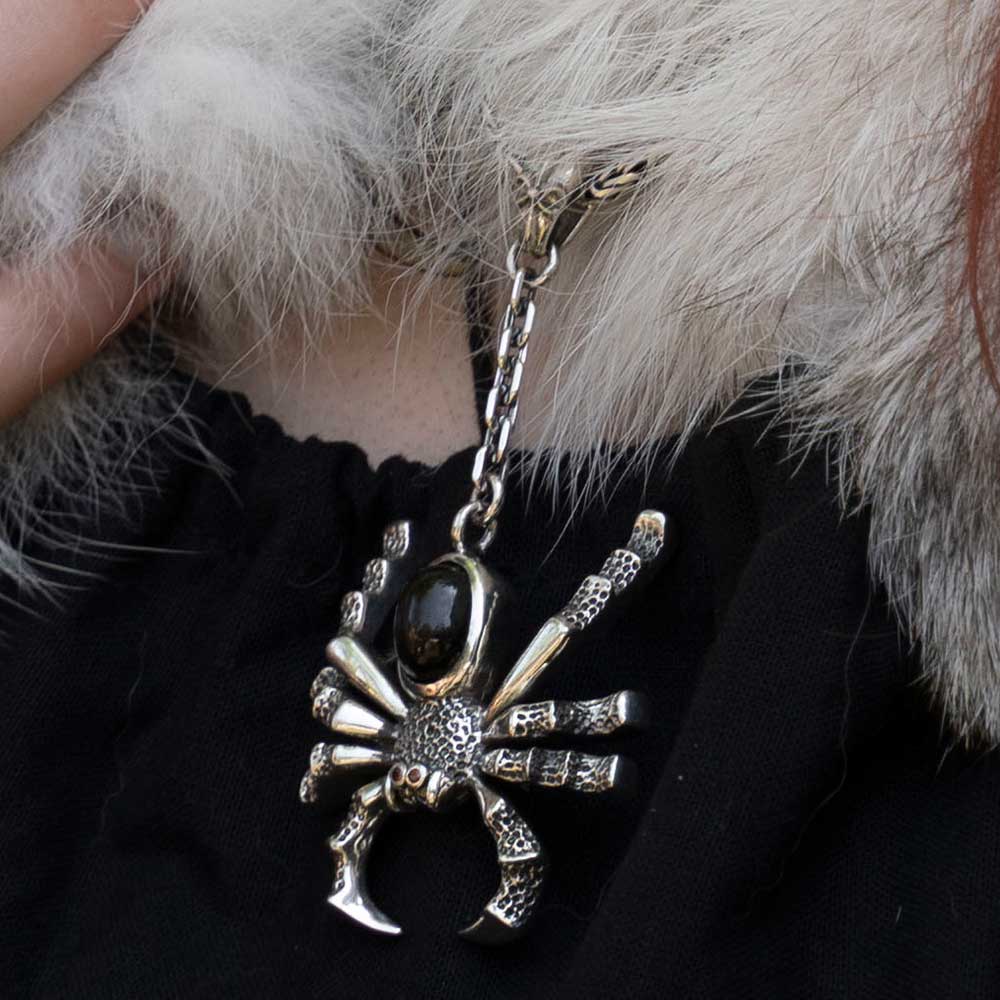 Spinne extravagant Silberschmuck Design Gothic Anhänger extra groß