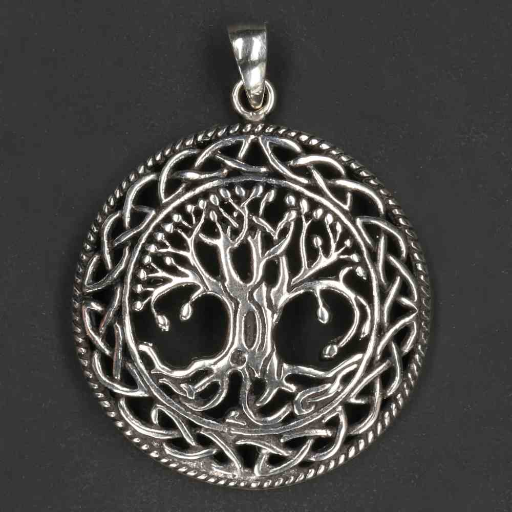 Keltischer Lebensbaum 925 Silber Kettenanhänger ausgefallener Anhänger
