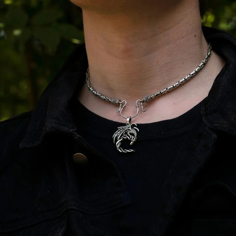 Edler Drachen Silberschmuck Kettenanhänger echt Sterlingsilber