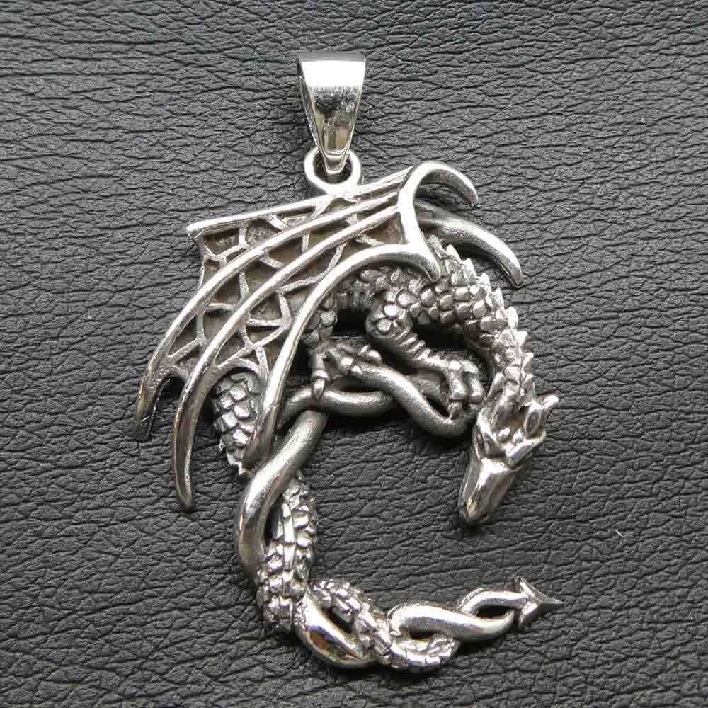 Ausgefallener Drache 925 Sterling Silver Schmuck Anhänger keltisch