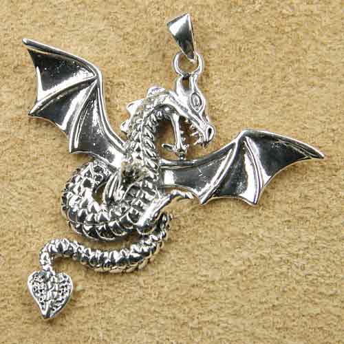 Drachen Anhänger Silber Schmuck