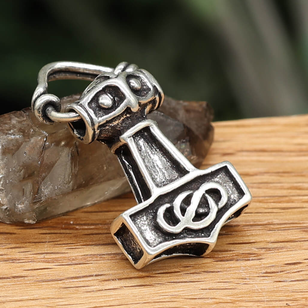Thorshammer Silber Anhänger für Kette Schmuck Design