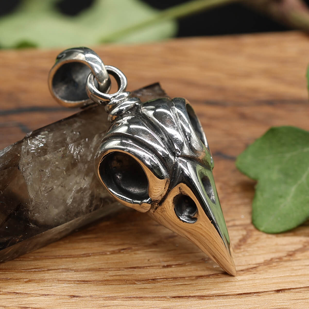 Raben Anhänger Silber edler Silberschmuck Gothic