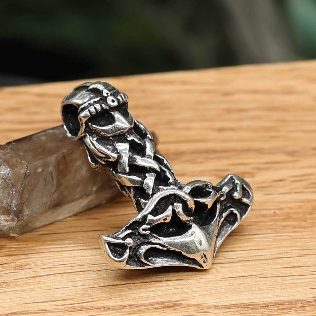 Mjölnir Silber Anhänger für Kette Schmuck Design Wikinger