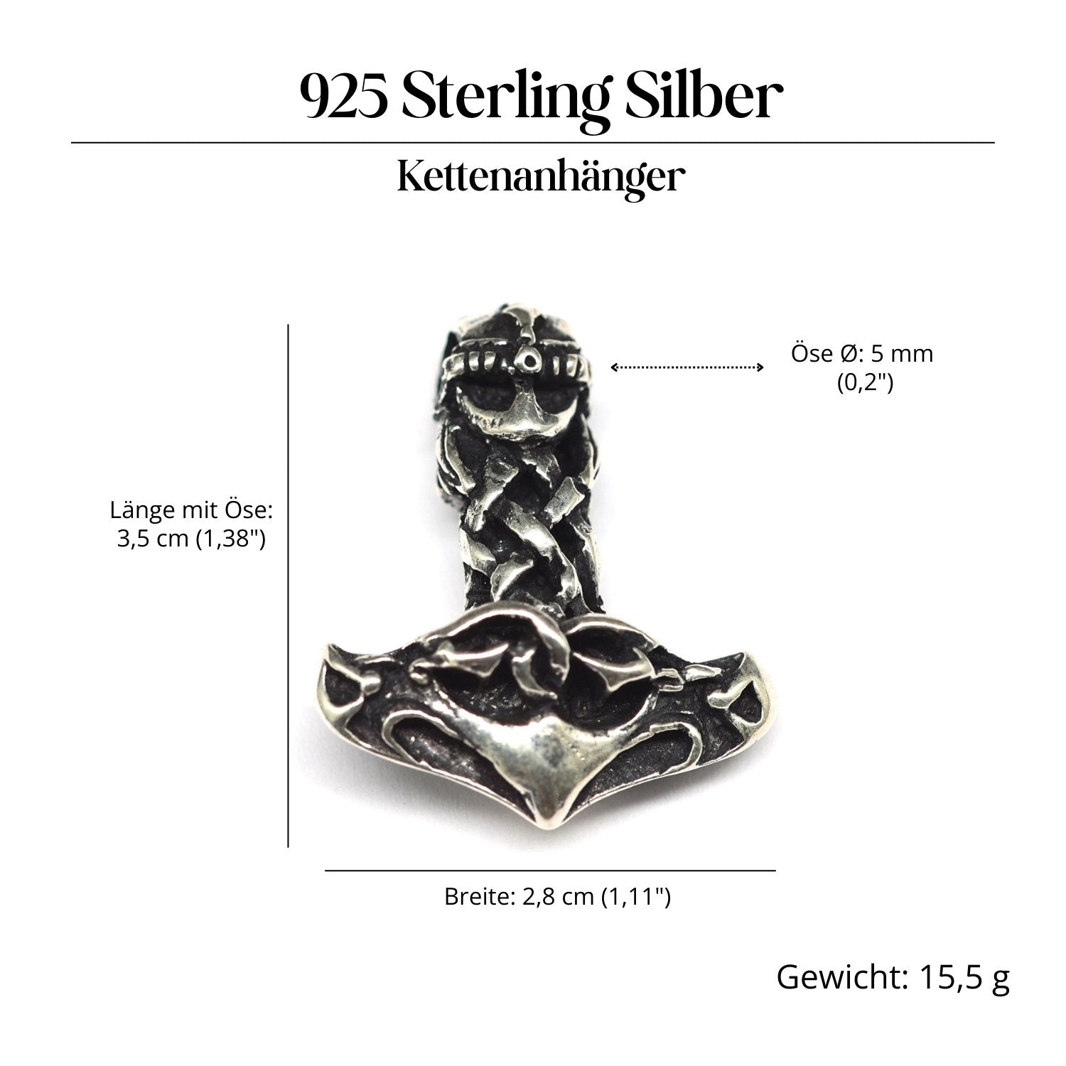 Wikinger Amulett Sterlingsilber Schmuck Anhänger