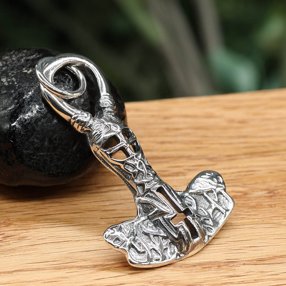 Wikinger Silber Anhänger für Kette Schmuck Design Thors Hammer