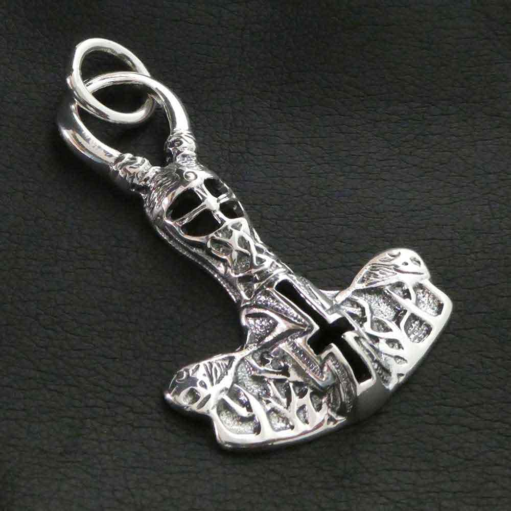 Thorshammer schmuck ausgefallener Anhänger groß 925 Silber
