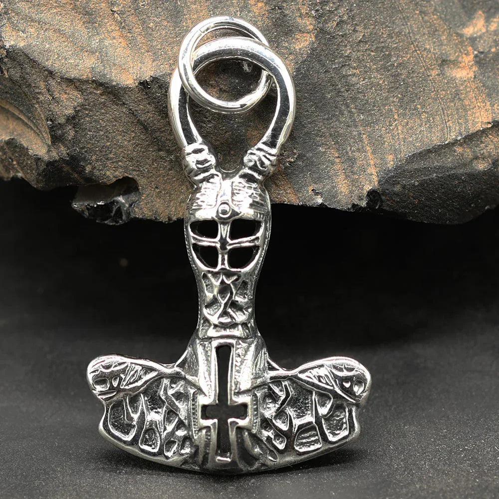 Thorshammer schmuck ausgefallener Anhänger groß 925 Silber