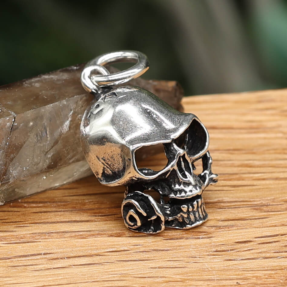 Totenkopf Silber Anhänger für Kette Schmuck Design