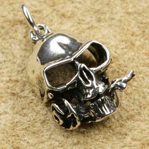 Totenkopf Silber Schmuck Anhänger